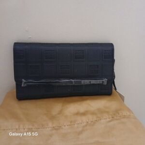 Steve Madden Black Embossed Wallet